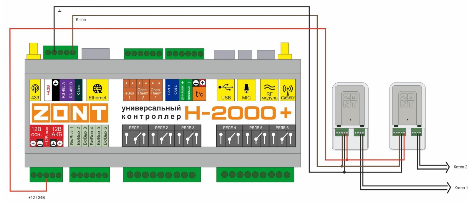 зонт н1 подключение к котлу будерус